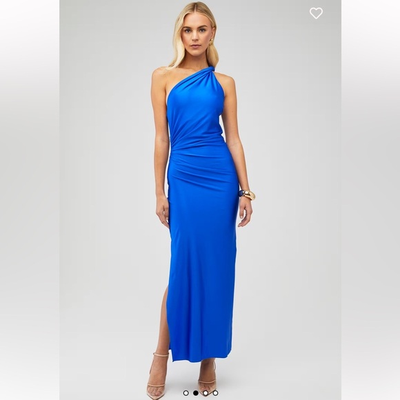 Baobab celele dress  Elegant Blue One-Shoulder Dress - Picture 1 of 8